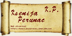 Ksenija Perunac vizit kartica